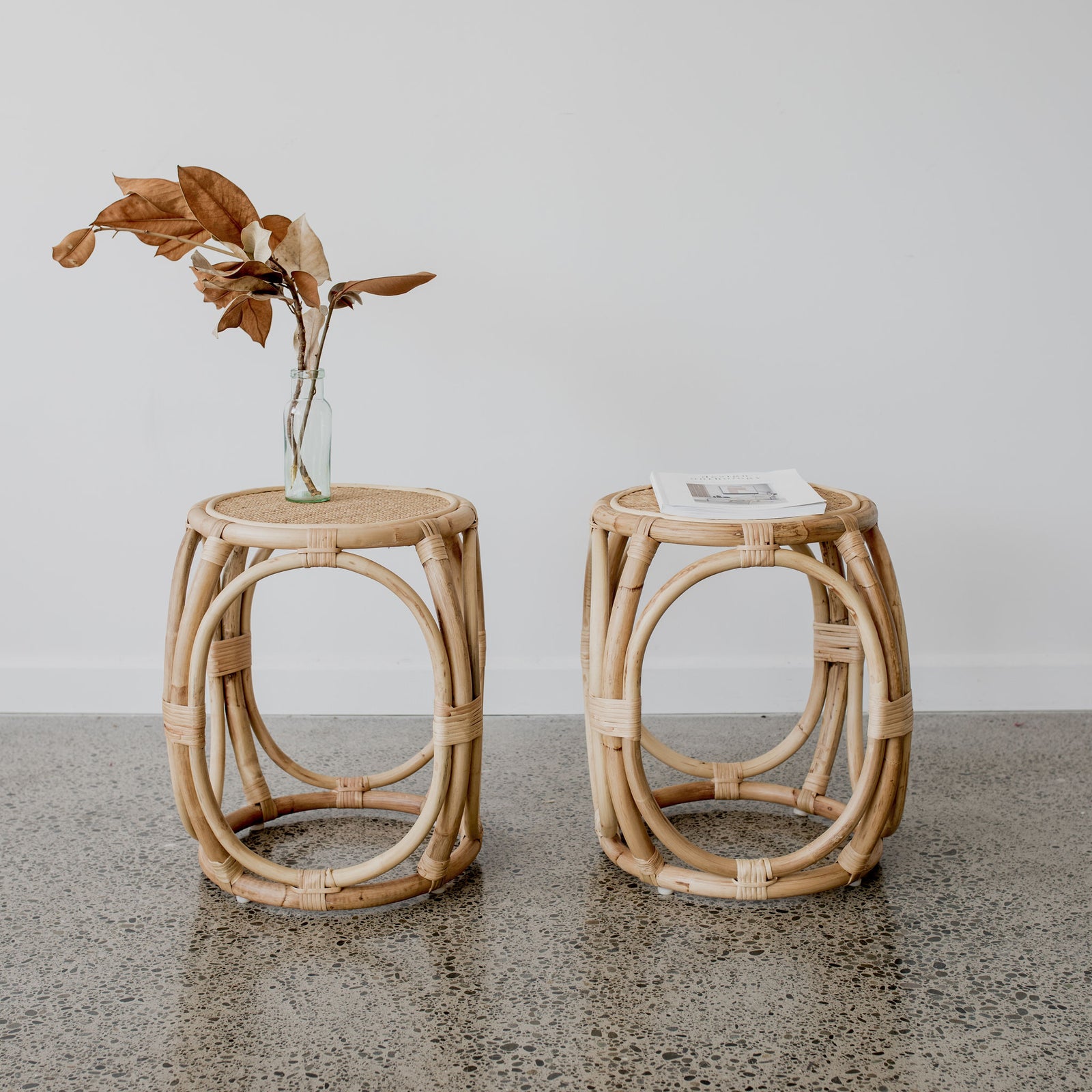 natural rattan side table corcovado furniture auckland new zealand