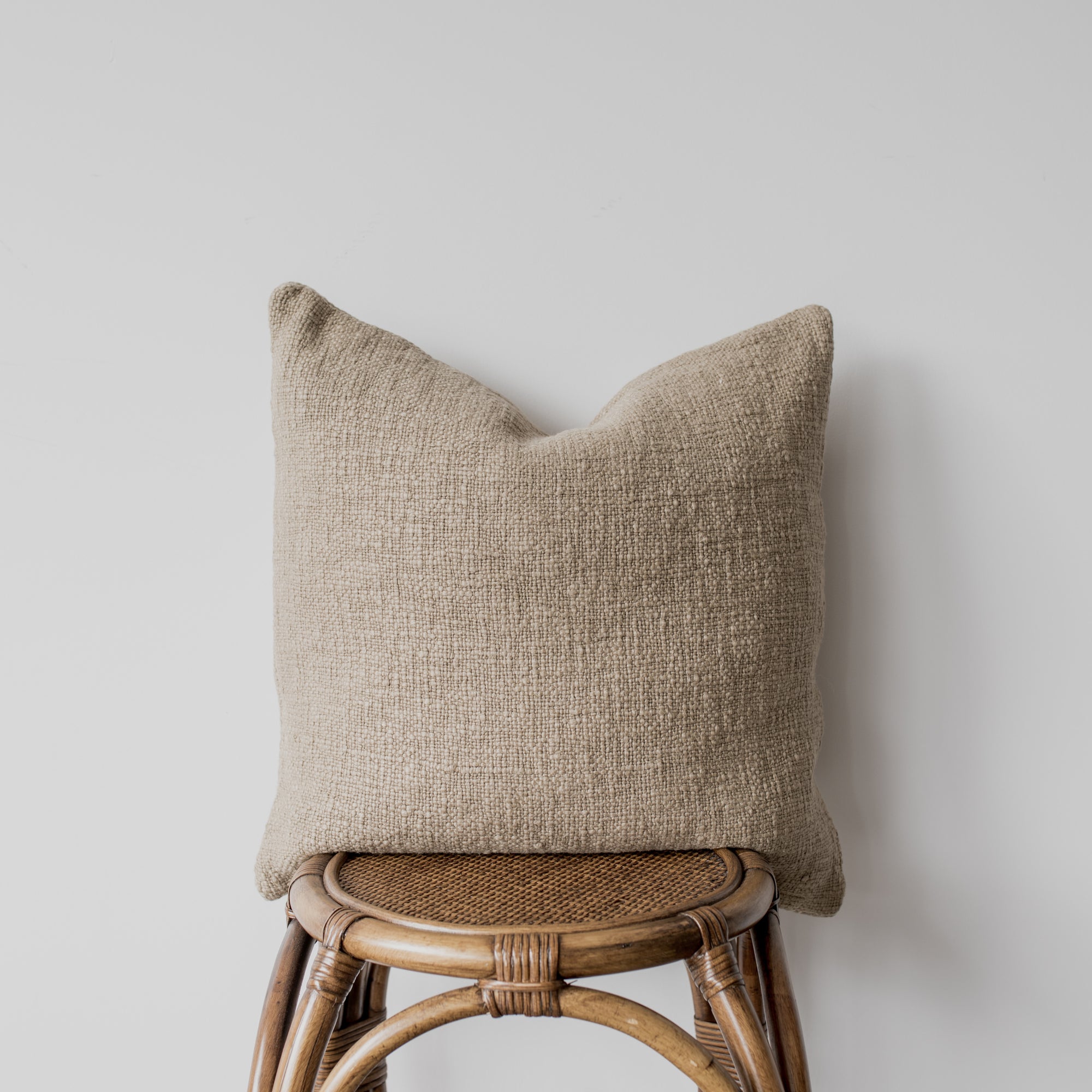 camel coloured linen cotton scatter cushion from corcovado furniture and homewares new zealand
