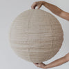 globe round linen pendant shade from corcovado furniture and lighting store auckland and christchurch new zealand