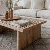 teak wood square coffee table by corcovado furniture store new zealand