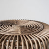 vintage brown rattan coffee table by corcovado furniture and homewares new zealand