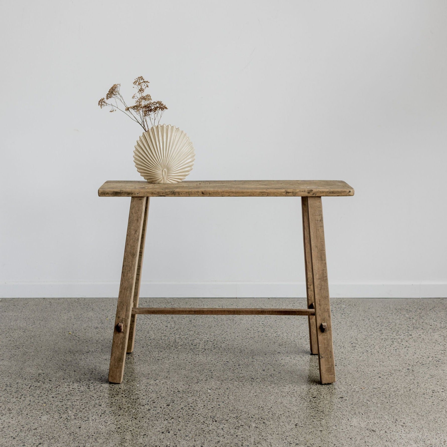 recycled teak wood console hall table by corcovado furniture store new zealand