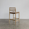 dark tan leather safari leather bar stool by corcovado furniture new zealand