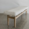 handmade cowhide bench seat corcovado furniture store christchurch auckland new zealand