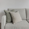 khaki stipe linen scatter cushion from corcovado furniture strore auckland christchurch new zealand