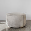 round cowhide ottoman coffee table from corcovado furniture store auckland christchurch nz