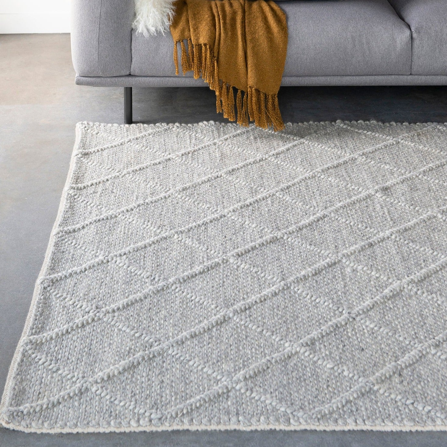 silver birch dakota floor rug by corcovado furniture store new zealand
