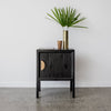 black tor bedside table by corcovado furniture new zealand